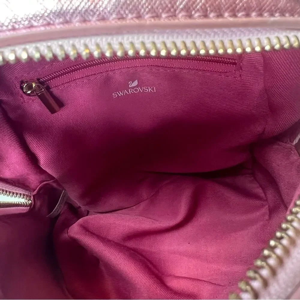 Swarovski Sparkling Logo Mini Backpack Bag Glitter Pink Bling Luxury Glam